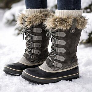 Sorel Joan of Arctic Sz 7 Brown Suede Leather Waterproof Winter Snow Boots